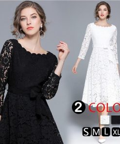 レースワンピース | 短納期ワンピース レディース 大きいサイズ マキシワンピース レースフレア ロング マキシワンピ きれいめ 通勤 イベント 食事会 上品 二次会 パーティー