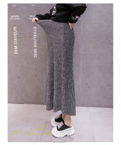 スカート | マタニティ秋 冬 ニット コーデ ロング丈 Aラインマタニティウェア 産前 産後 ゆったり ウエスト調整 きれいめ ハイウエスト 上品