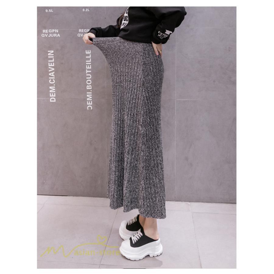 スカート | マタニティ秋 冬 ニット コーデ ロング丈 Aラインマタニティウェア 産前 産後 ゆったり ウエスト調整 きれいめ ハイウエスト 上品