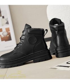 ショートブーツ | レディース メンズ ブーティー 太ヒール ブーツ ショートヒール カジュアル 歩きやすい レースアップ コスプレ靴 編み上げブーツ 厚底