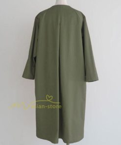 ダウンジャケット コート | コート アウター ノーカラーコート レディース 秋物 羽織り 長袖 ミモレ丈 ロングコート 秋アウター ダブル 無地 ポケット 大人 ゆったり 30代40代