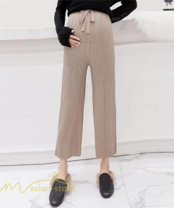 パンツ レギンス | マタニティパンツ レディース 妊婦服 カジュアル 着痩せ リブ ワイドパンツ マタニティ ウエスト調整 ゆったり 大きいサイズ 上品 パンツ お出かけ 上品