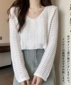 透かし編みトップス | 透かし編みニット メッシュニット 春秋冬