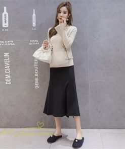 スカート | マタニティ ミディアム丈 マタニティウェア 無地 おしゃれ 可愛い マタニティウエスト調整 カジュアル 妊婦服 ウエスト調整 夏 きれいめ 春