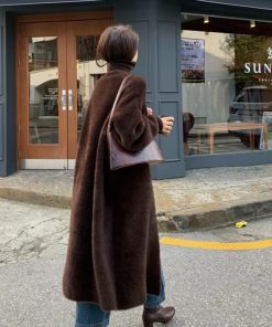 カーディガン | シャギーロングニット韓国風