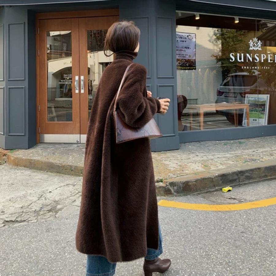 カーディガン | シャギーロングニット韓国風