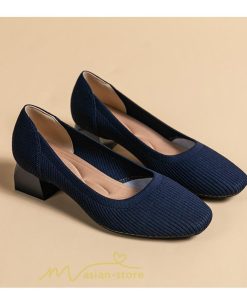 パンプス | ニット26.5cm 大きいサイズレディース 靴 9カラー リブニット 無地 柔らか 歩きやすい 履きやすい 走れる 痛くない スリッポン