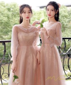 大人 | パーティードレス 結婚式 服装 ドレス フォーマル ワンピース 韓国 ロング丈 体型カバー 顔合わせ お呼ばれ 20代 謝恩会 袖あり 同窓会 40代 披露宴 成人式