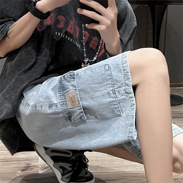 ハーフパンツ ショート | 夏パンツ デニム メンズ サマーパンツ パンツ ワイドパンツ シンプル ウエストゴム 20代 30代 お出かけ ハーフパンツ ジーパン 夏新作 ショートパンツ ジーンズ