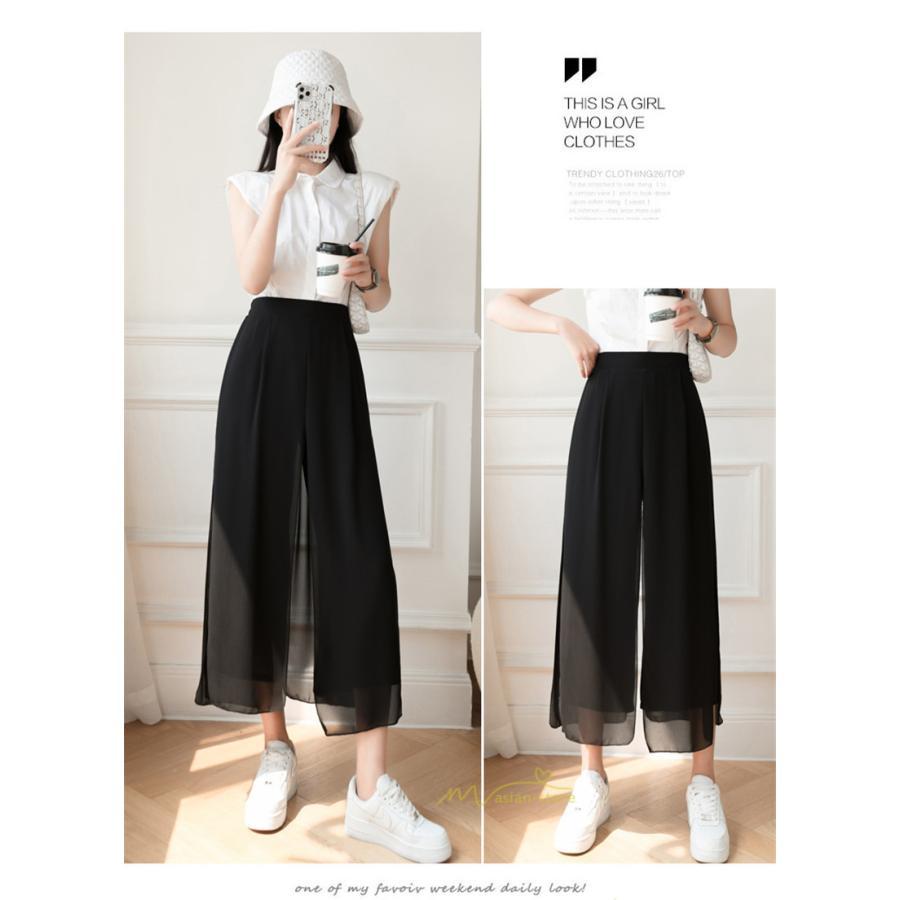 ワイドパンツ | ロングパンツ リラックス ガウチョパンツ レディース ボトムス ストレート シンプル カジュアル 着痩せ 春夏 長ズボン 20代30代40代 新作 ゆったり