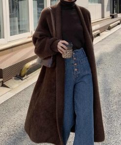 カーディガン | シャギーロングニット韓国風