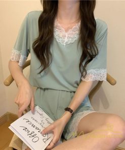 パジャマ ルームウェア | パジャマ レディース 夏 半袖 ルームウェア 涼しい 部屋着 ナイトウェア 寝間着 柔らかく軽い薄手の快適Tシャツパジャマ 部屋着 薄手パジャマ 上下セット
