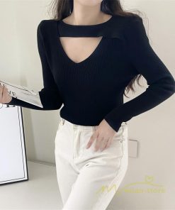 ｔシャツ・カットソー | リブカットソー レディース 秋 秋服 トップス 長袖 ロングスリーブ リブ カットソー 綿混 秋コーデ インナー タイト 伸縮性 ニットソー ショート丈 スリム