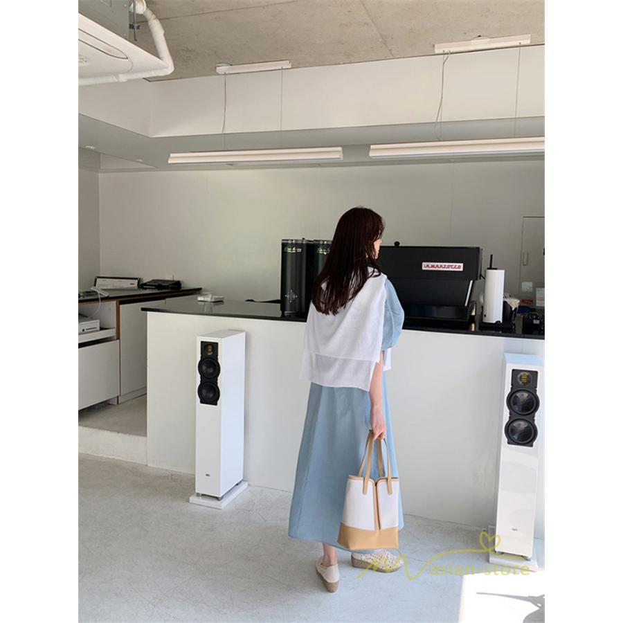 マキシ | ワンピース レディース パフスリーブロングワンピース ハーフスリーブ マキシワンピース ロング丈 半袖 マキシ丈 送料無料 韓国ファッション カジュアル
