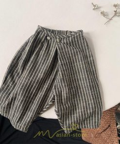 衣装 服 | 子供服 長ズボン ロングパンツ 子ども服 こども服 キッズ ベビー ボーダー柄 男の子 女の子 ズボン パンツ ボトムス 上品 綿麻 秋 カジュアル 春 可愛い