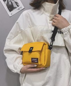 ショルダーバッグ | キャンバスバッグ 小さめ 男女兼用 スクエア ミニバッグ スマホバッグ 斜めがけ レディース