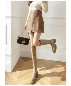 スカート | レザーレディース ミニタイト 秋 冬 PU Aライン ハイウエスト おしゃれ スリット フェイクレザー 可愛い 着痩せ オシャレ