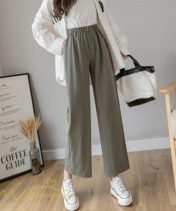 ワイドパンツ | ガウチョパンツ ゆったり ロングパンツ ハイウエストパンツ ウエストゴム カジュアルパンツ 無地 体型カバー レディース おしゃれ 通勤通学