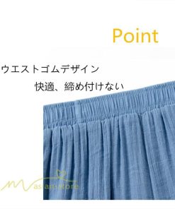 新作 | リネンパンツ 夏 ガウチョパンツ スカーチョ 体型カバー ワイドパンツ レディース ガウチョ ボトムス ゆったり 涼しい キュロット 春夏 ウエストゴム ズボン