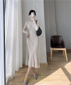 ニットワンピース | レディース 冬 きれいめ ニットフレア ロング おしゃれ マーメイド 秋冬 送料無料 おしゃれ 20代30代40代50代 デート 通勤 可愛い