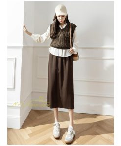 スカート | レディース 無地 カジュアル ひざ下丈 きれいめ 秋冬コーデ エレガント 通勤 通学 20代 Aライン40代 30代 ウエストゴム 50代 ゆったり