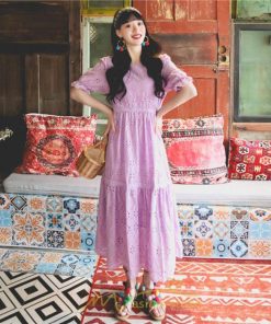 マキシ | ワンピース 夏 レース 半袖 ロングワンピ ワンピ ロング丈ワンピース ロングワンピース 無地 可愛い ナチュラル きれいめ 外出 大人 お出かけ かわいい 着痩せ