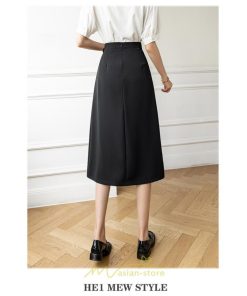スカート | ひざ丈 ひざ下 ハイウエスト Aライン レディース エレガント レトロ風 着痩せ 上品 トレンド ゆったり 女子会 OL フォーマル 通勤 ビジネス 就活