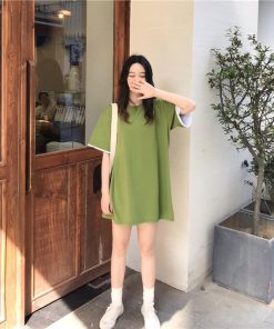 tシャツ・カットソー | Tシャツ 半袖 レディース カットソー バックギャザー トップス ビッグティーシャツ 2019春夏新作 大人気 ロングティーシャツ 可愛い シンプル ゆったり