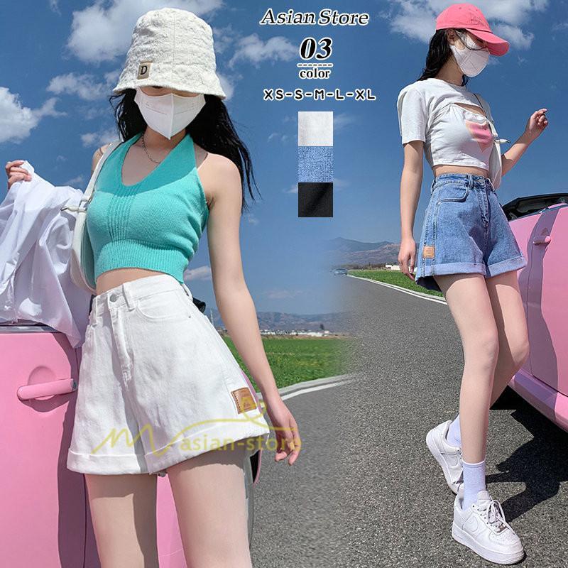 ショートパンツ | ゆったり Aライン デニム デニムパンツ ショートデニム ショーパン 短パン レディース ショート丈 ボトムス ロールアップショートパンツ パンツ