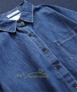 シャツ・ブラウス | デニム風シャツ レディース 異素材切替 シャツブラウス カジュアル 長袖シャツ 春服 胸ポケット トップス ゆったり 20代30代40代50代 おしゃれ 羽織り 通勤通学