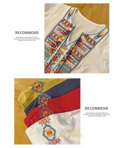 マキシ | ロングワンピース  レディース 夏 秋 夏秋 リゾート ロング ワンピ 長袖 大人 白 黄色 青 赤 四色展開 がーりー 刺繍 レトロ風 かわいい おしゃれ きれいめ 上品