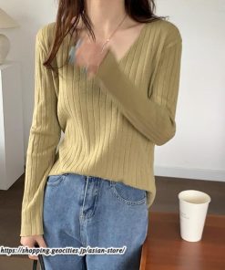 ニット・セーター | カットソー ニット レディース リブニット 長袖 秋冬 春 トップス スリム ストレッチ インナー 無地 着痩せ プルオーバー 長袖カットソー 長袖ニット 通学通勤