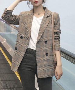 テーラードジャケット | グレンチェック ジャケット レディース秋