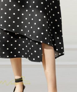 スカート | ロング 水玉 春夏 Aラインエレガント レディース 40代 ハイウェストボトムス 大人 通勤OL 体型カバー 20代 オシャレ30代 50代