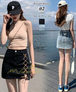 ショートパンツ | スカート風レディースデニムショーパン ハイウエスト 短パン 20代30代40代 カジュアル 通勤通学