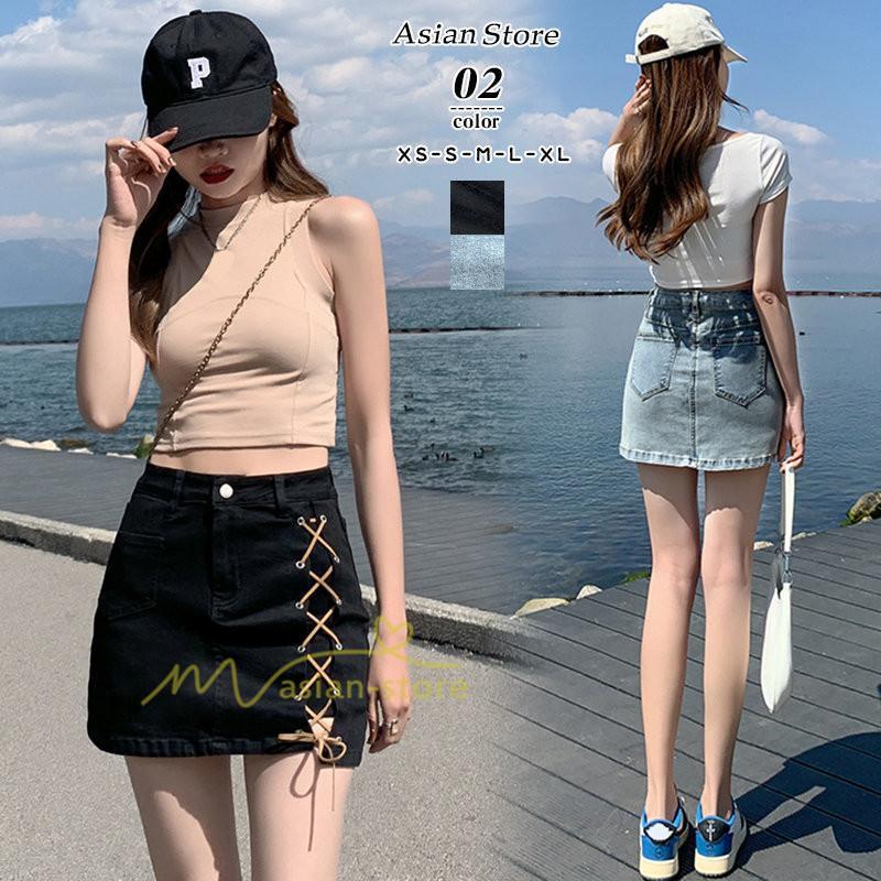 ショートパンツ | スカート風レディースデニムショーパン ハイウエスト 短パン 20代30代40代 カジュアル 通勤通学