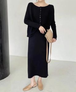 セットアップ | セットアップニット スカート レディース