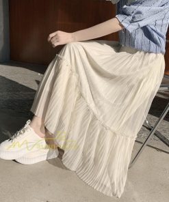 スカート | レディース チュール春夏 コーデ ウエストゴム ロングフレア着痩せ 通勤 マキシ カジュアル 20代30代40代50代 プリーツ