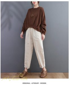 ｔシャツ・カットソー | 長袖Tシャツ レディース 無地 丸首 かじゅある 無地 カットソー ショート 長袖 秋コーデ ゆったり 着痩せ 体型カバー 春 フリーサイズ 新作 秋 シンプル 可愛い