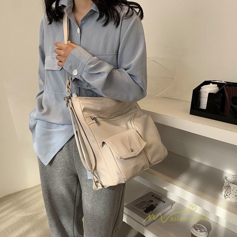 女性用バッグ | ショルダーバッグ レディースバッグ 2way 斜めがけ 肩掛けバッグ 通勤 通学 買い物 エコバッグ ファスナー 旅行 シンプル 大学生 おしゃれ ポケット多い