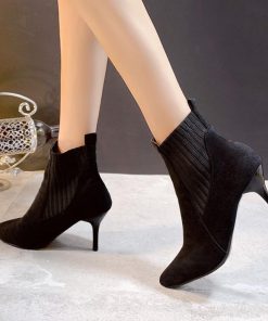 ショートブーツ | ショート丈 パーティー ブーティー ブーツ ハイヒール レディース スエード ファッション靴