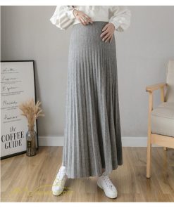 スカート | マタニティプリーツ レディース 秋 冬 コーデ Aライン 可愛い 妊婦服 産前 産後 ウエスト調整 上品 マタニティウェア ロング丈 体型カバー