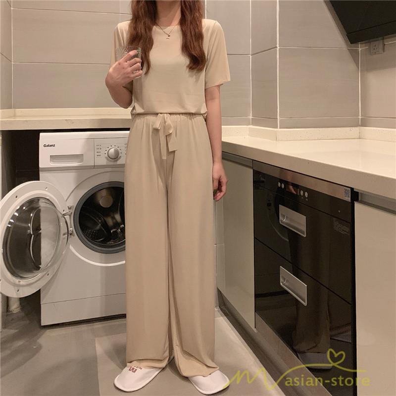 パジャマ ルームウェア | パジャマ レディース 夏 半袖 ルームウェア 涼しい 部屋着 ナイトウェア 寝間着 上下セット 薄手パジャマ 柔らかく軽い薄手の快適Tシャツパジャマ 部屋着