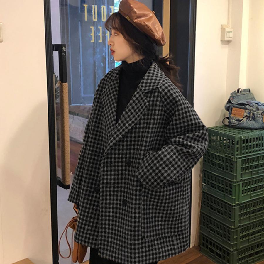 ジャケット・ブルゾン | テーラードジャケット チェック柄 コート