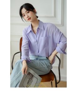 シャツ・ブラウス | ブラウス トップス 長袖 Vネック ボタン 無地 上品 通勤 レディース 秋 20代 30代 40代 OL ママ 母 フェミニン デート お出かけ 通勤 リクルート お仕事