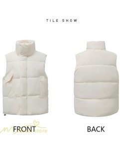 ベスト | ダウンダウン レディース ノースリーブ 秋冬 コーデ 着回し 暖かい スタンドネック 着痩せ 20代 30代 大きいサイズ 黒 韓国風 40代 防寒 白 50代