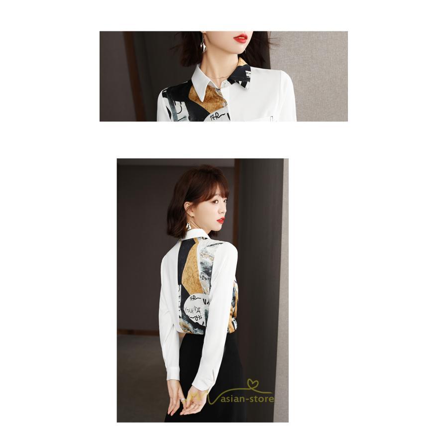 シャツ・ブラウス | シャツ ブラウス 秋冬 レディース シフォン きれいめ フォーマル 通勤 OL 春 長袖 オフィス ビジネス 綺麗 可愛い おしゃれ キレイめ カジュアル 高級感