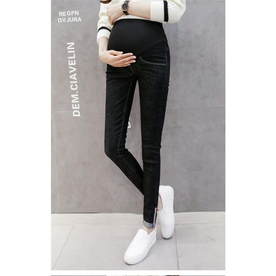 セール | マタニティデニムパンツ テーパードパンツ 産前産後 着痩せ 妊婦パンツ 妊娠パンツ デニムパンツ 調整できる 春 秋 無地 可愛い マタニティ ママ お腹包み