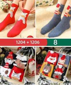 日用雑貨 | 靴下 ソックス 8足セット あったかソックス 冬用ソックス クリスマス ルームソックス プレゼント ギフト ボックス 防寒 レディース 冷え取り 保温 冷え症