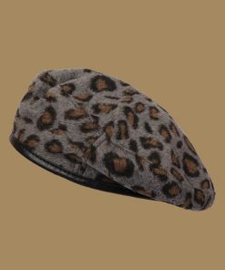 ベレー帽 | 起毛 レオパード柄 秋冬